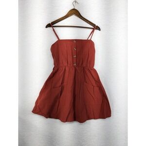 Purple Snow Women's Brick‎ Brown Flare Mini Top Dress XL